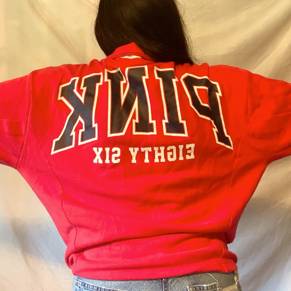 🍄Graphic Red Half Zip Sweatshirt🍄